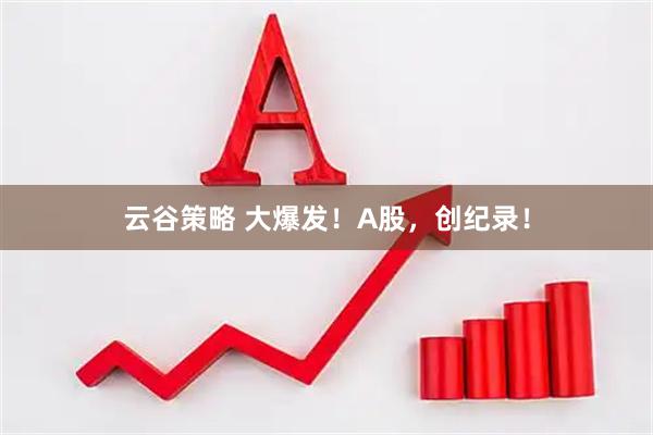 云谷策略 大爆发！A股，创纪录！